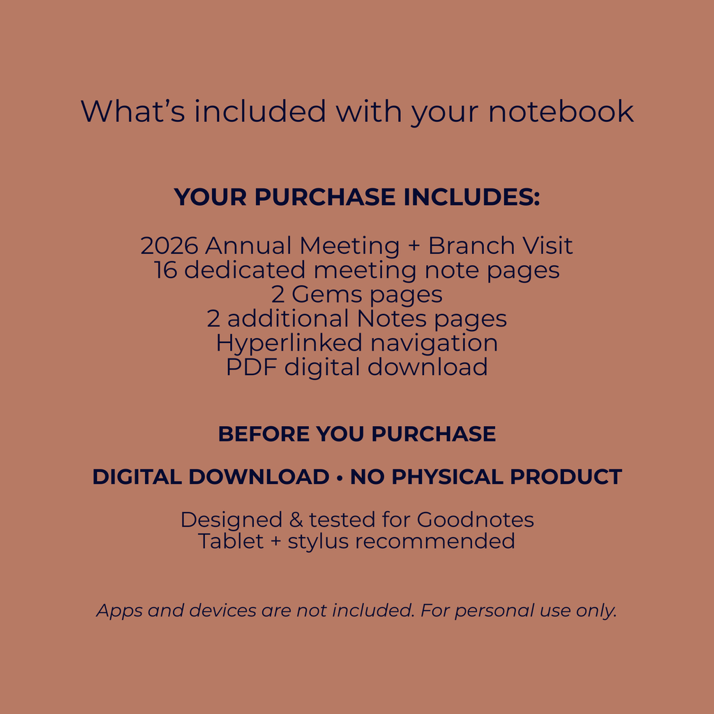 Annual Meeting & Branch Visit | 2026 Digital Notebook