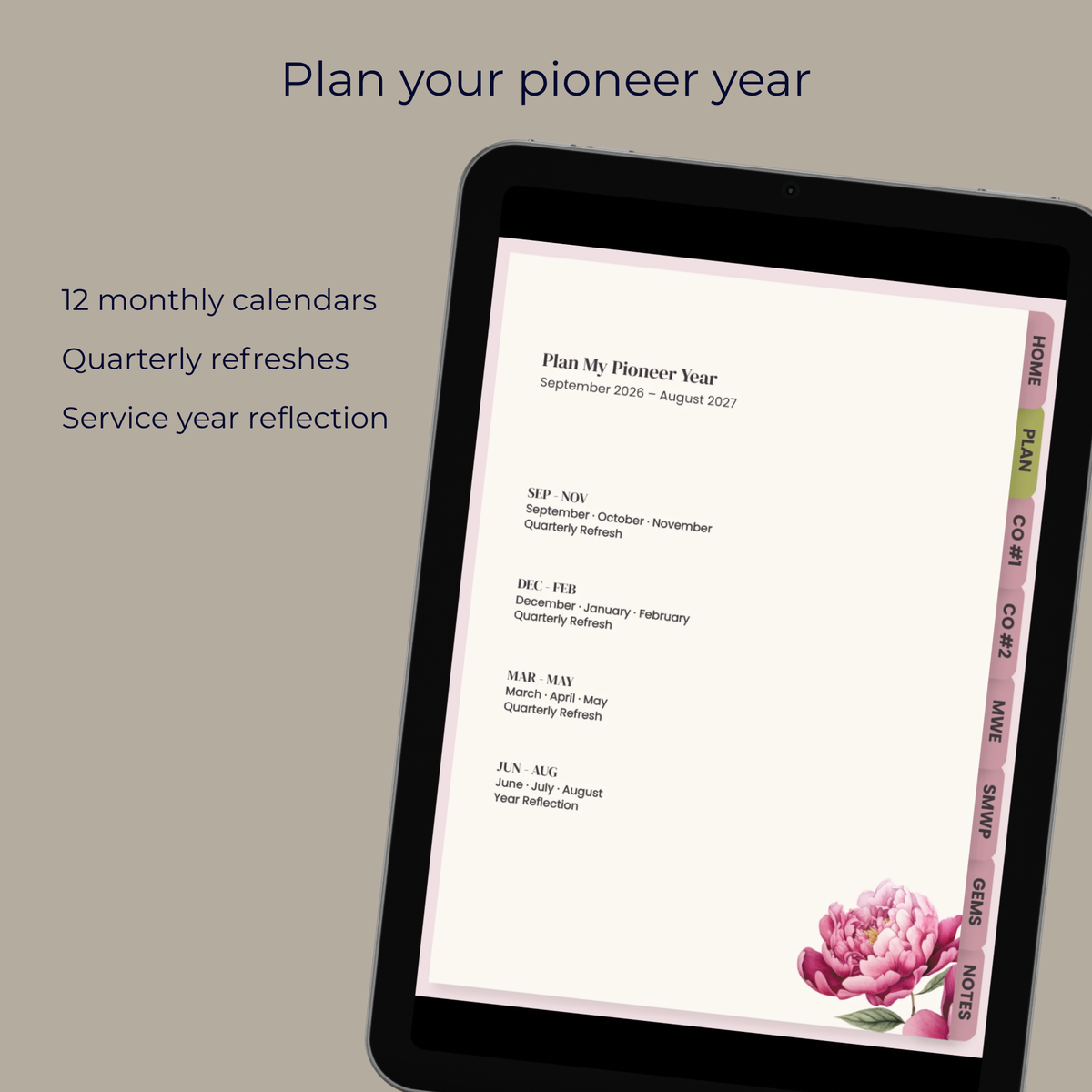 My Pioneer Year | 2027 Service Year Digital Notebook