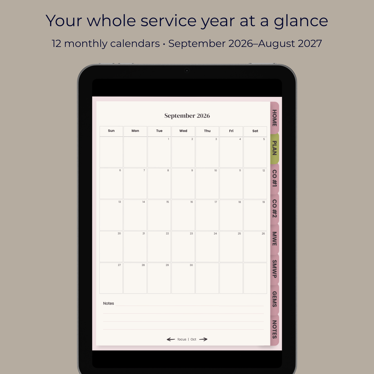 My Pioneer Year | 2027 Service Year Digital Notebook