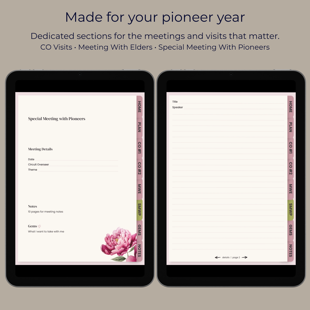 My Pioneer Year | 2027 Service Year Digital Notebook